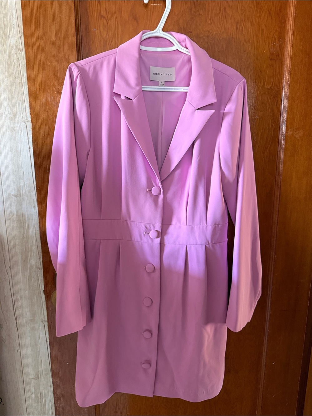 Adelyn Rae Lilac Longline Button Front Blazer dress